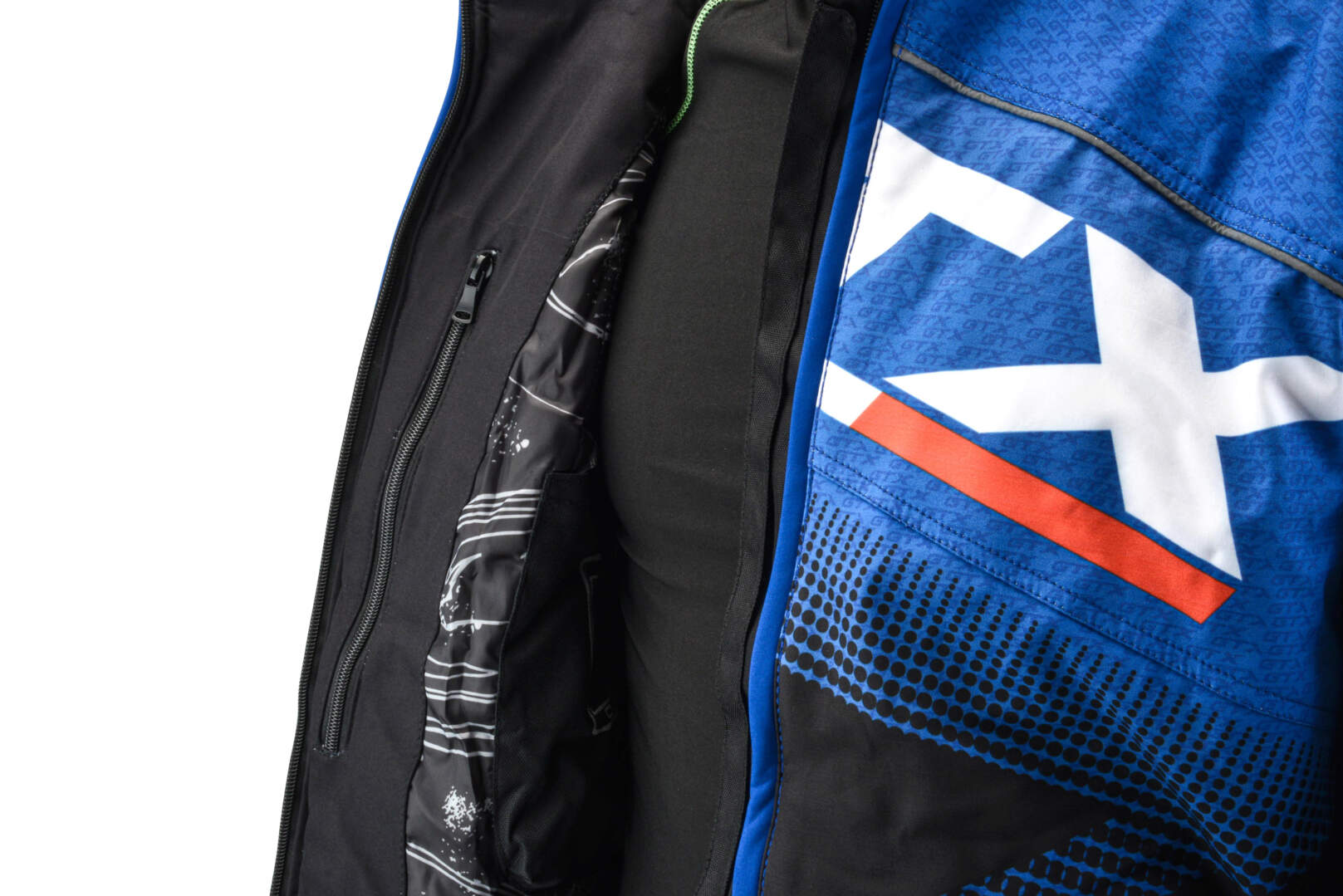 Куртка для снегохода GTX №1 black-blue (текстиль) (XL)